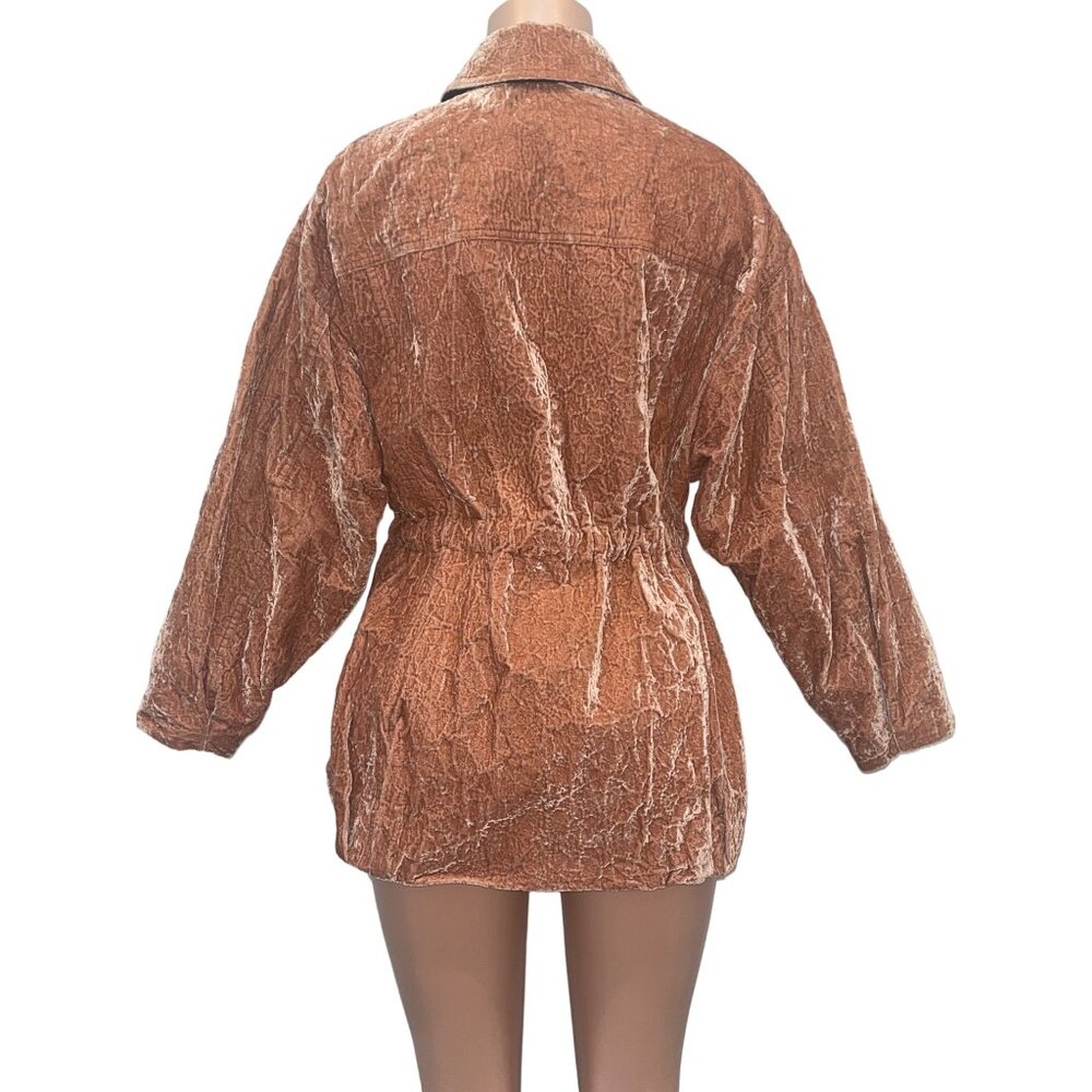 Tory Burch Textured Pink Jacket with Black Belt - Picture 5 of 6